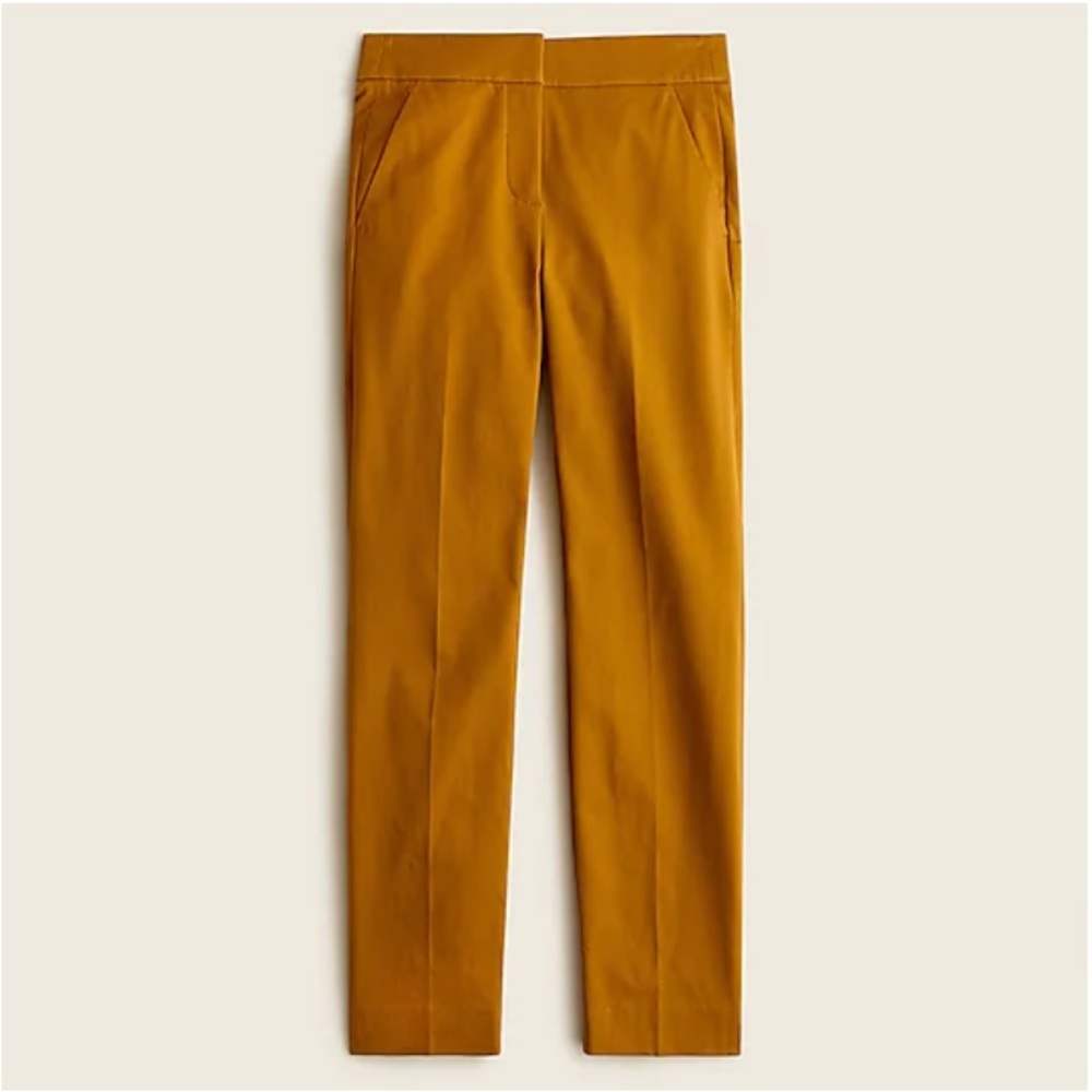 J. Crew NWT Plus Size New Remi Pant in Bi-Stretch Cotton - Golden Brandy